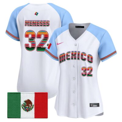 Women's Team Mexico World Baseball Classic "Serape Edition" Vapor Premier Stitched Jersey - 2026 Roster - Alternate / Joey Meneses