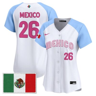 Women's Team Mexico World Baseball Classic Vapor Premier Stitched Jersey - 2026 Roster - 2023 Alternate / #26 Mexico