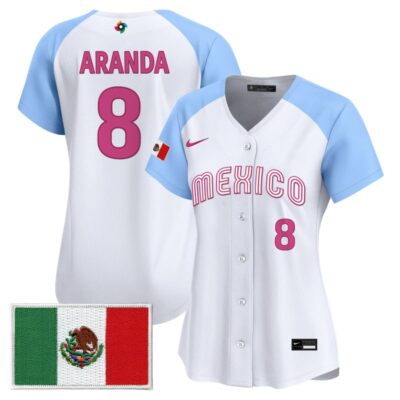 Women's Team Mexico World Baseball Classic Vapor Premier Stitched Jersey - 2026 Roster - 2023 Alternate / Jonathan Aranda