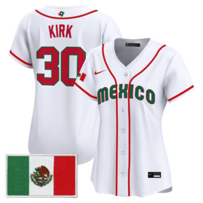 Women's Team Mexico World Baseball Classic Vapor Premier Stitched Jersey - 2026 Roster - 2026 White / Alejandro Kirk