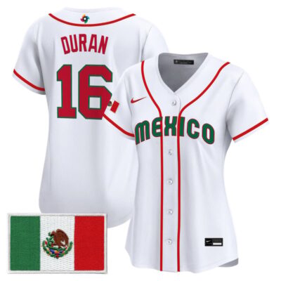 Women's Team Mexico World Baseball Classic Vapor Premier Stitched Jersey - 2026 Roster - 2026 White / Jarren Duran