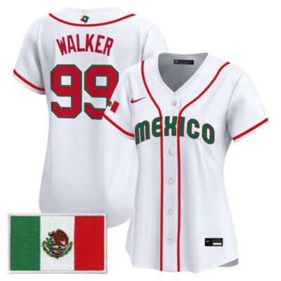 Women's Team Mexico World Baseball Classic Vapor Premier Stitched Jersey - 2026 Roster - 2026 White / Taijuan Walker
