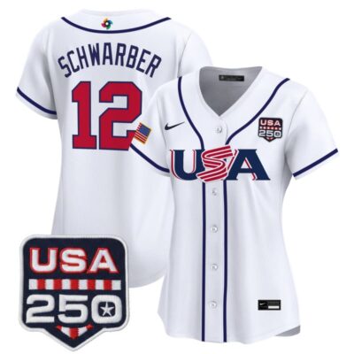 Women's Team USA World Baseball Classic 250America Patch Vapor Premier Stitched Jersey - White / Kyle Schwarber