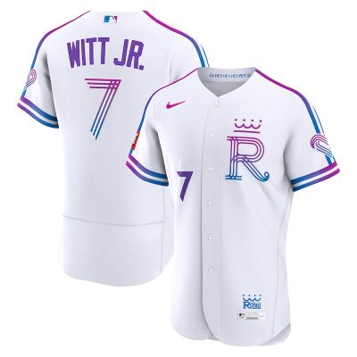 Bobby Witt Jr. Kansas City Royals 2026 City Connect Authentic Sponsor Patch Jersey - White