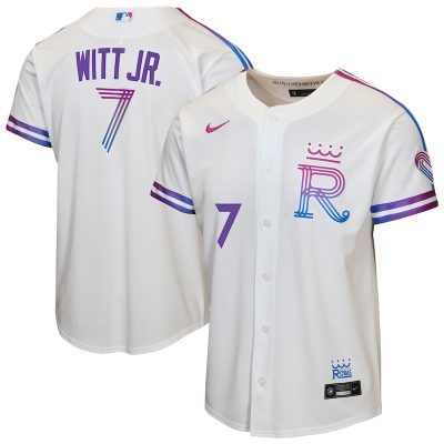 Bobby Witt Jr. Kansas City Royals Youth 2026 City Connect Stadium Jersey - White