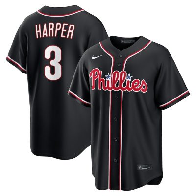 Bryce Harper Philadelphia Phillies Fashion Replica Black Out Jersey