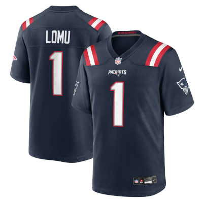 Caleb Lomu New England Patriots 2026 NFL Draft First Round Pick No. 28 Team Game Jersey - Navy