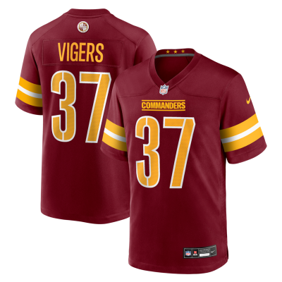Car'lin Vigers Washington Commanders Team Game Jersey -  Burgundy