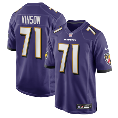 Carson Vinson Baltimore Ravens Team Game Jersey -  Purple