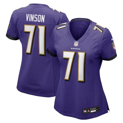 Carson Vinson Baltimore Ravens Women's Team Game Jersey -  Purple