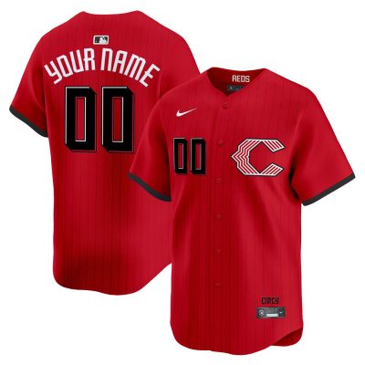 Cincinnati Reds 2026 City Connect Vapor Premier Limited Custom Stitched Jersey - Custom