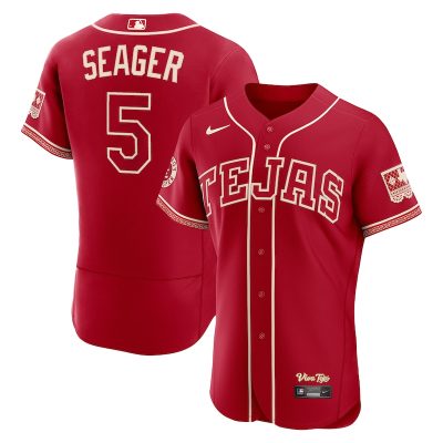 Corey Seager Texas Rangers 2026 City Connect Authentic Sponsor Patch Jersey - Red