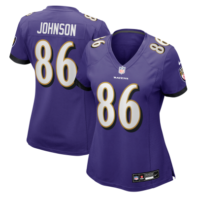 Cornelius Johnson Baltimore Ravens Women's Team Game Jersey -  Purple