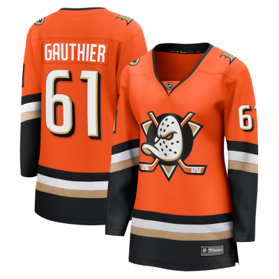 Cutter Gauthier Anaheim Ducks Women's Home Breakaway Jersey - Orange