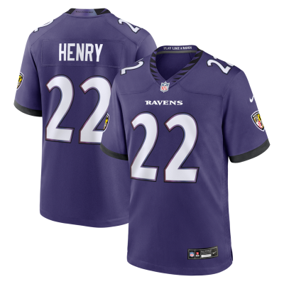 Derrick Henry Baltimore Ravens Team Game Jersey - Purple