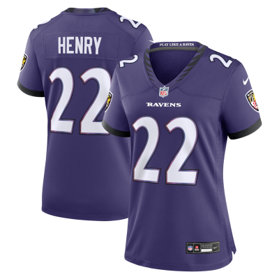 Derrick Henry Baltimore Ravens Women's Team Game Jersey - Purple