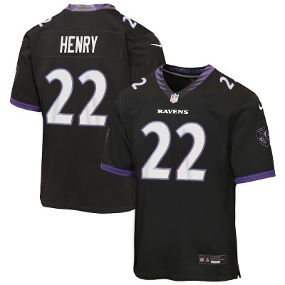 Derrick Henry Baltimore Ravens Youth Alternate Game Jersey - Black
