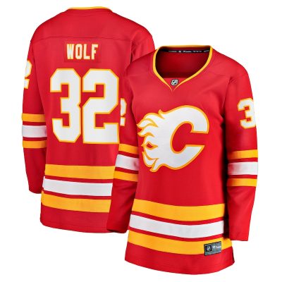Dustin Wolf Calgary Flames Women's Home Breakaway Jersey - Red