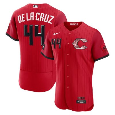 Elly De La Cruz Cincinnati Reds 2026 City Connect Authentic Sponsor Patch Jersey - Red