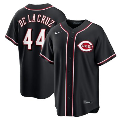 Elly De La Cruz Cincinnati Reds Fashion Replica Black Out Jersey