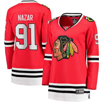 Frank Nazar Chicago Blackhawks Women's Home Breakaway Jersey - Red