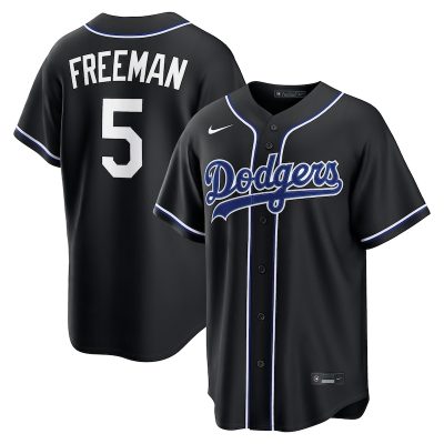 Freddie Freeman Los Angeles Dodgers Fashion Replica Black Out Jersey