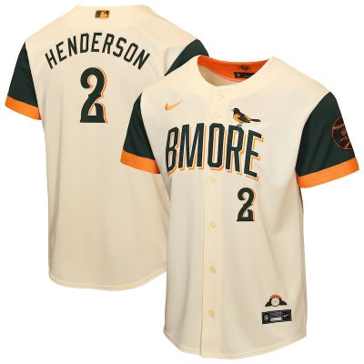 Gunnar Henderson Baltimore Orioles Youth 2026 City Connect Stadium Jersey - Cream