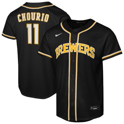 Jackson Chourio Milwaukee Brewers Youth Fashion Replica Player Jersey - Black