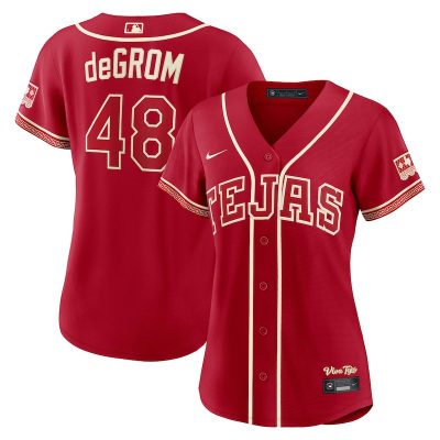 Jacob deGrom Texas Rangers Women's 2026 City Connect Stadium Jersey - Red