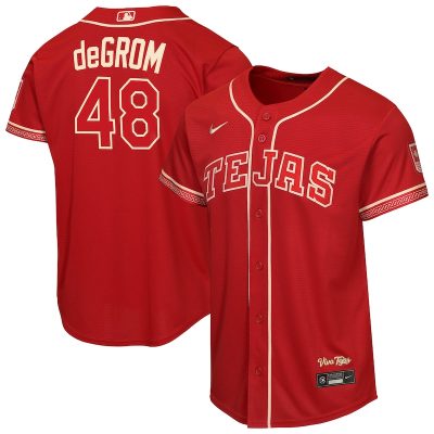 Jacob deGrom Texas Rangers Youth 2026 City Connect Stadium Jersey - Red
