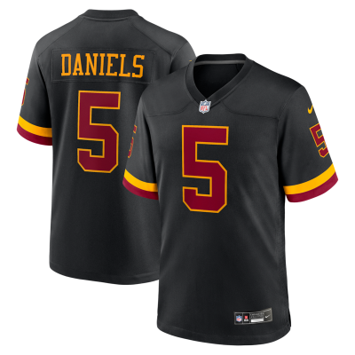 Jayden Daniels Washington Commanders Hail Raiser Alternate Game Jersey - Black