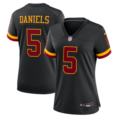 Jayden Daniels Washington Commanders Women's Hail Raiser Alternate Game Jersey - Black