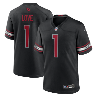 Jeremiyah Love Arizona Cardinals Alternate Game Player Jersey - Black