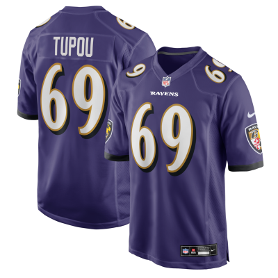 Josh Tupou Baltimore Ravens Team Game Jersey -  Purple