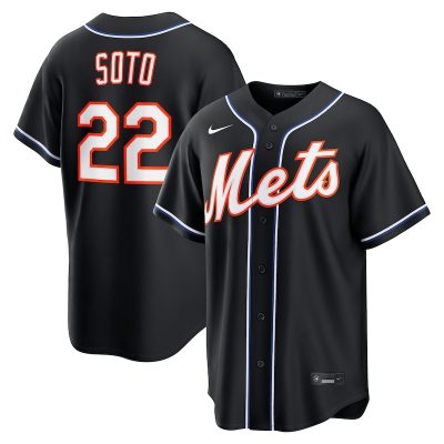 Juan Soto New York Mets Fashion Replica Black Out Jersey