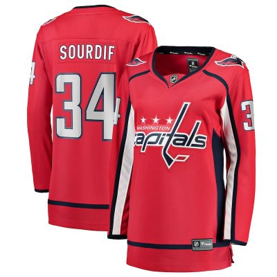 Justin Sourdif Washington Capitals Women's Home Breakaway Jersey - Red