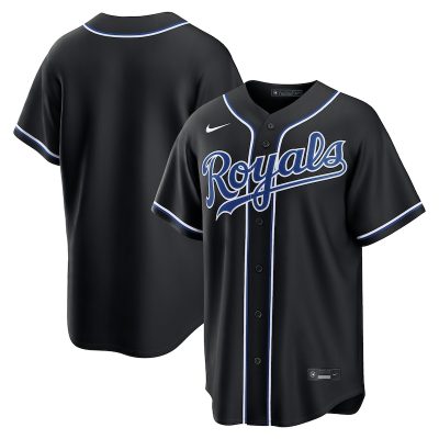 Kansas City Royals Fashion Replica Black Out Jersey