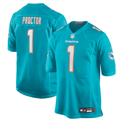 Kayden ProctorMiami Dolphins 2026 NFL Draft First Round Pick No. 12 Team Game Jersey - Aqua