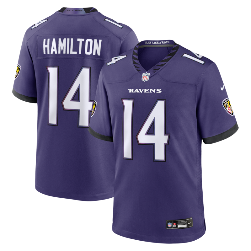 Kyle Hamilton Baltimore Ravens Team Game Jersey - Purple