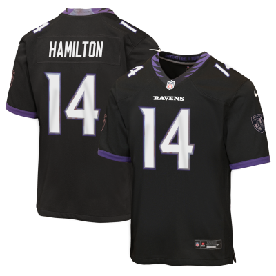 Kyle Hamilton Baltimore Ravens Youth Alternate Game Jersey - Black