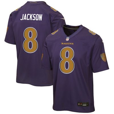 Lamar Jackson Baltimore Ravens Youth Alternate 2 Game Jersey - Purple