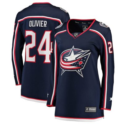 Mathieu Olivier Columbus Blue Jackets Women's Home Breakaway Jersey - Navy