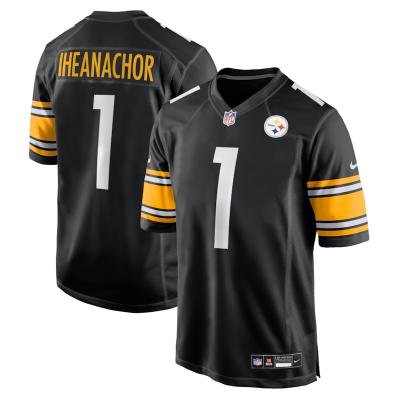 Max Iheanachor Pittsburgh Steelers 2026 NFL Draft First Round Pick No. 21 Team Game Jersey - Black
