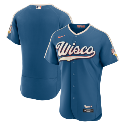 Milwaukee Brewers 2026 City Connect Authentic Jersey - Mineral Blue