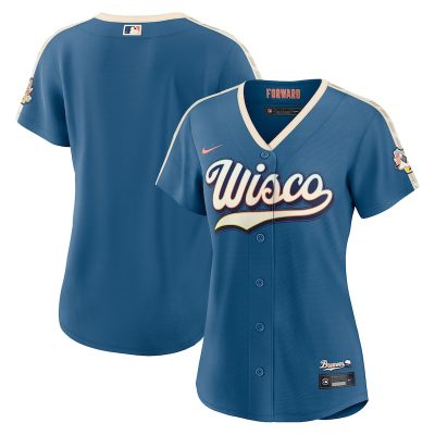 Milwaukee Brewers Women's 2026 City Connect Stadium Jersey - Mineral Blue