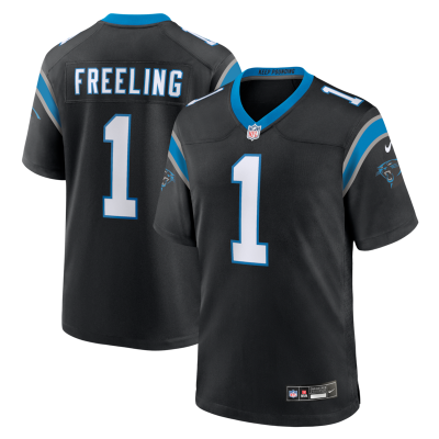 Monroe Freeling Carolina Panthers 2026 NFL Draft First Round Pick No. 19 Team Game Jersey - Black