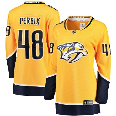 Nick Perbix Nashville Predators Women's Home Breakaway Jersey - Gold