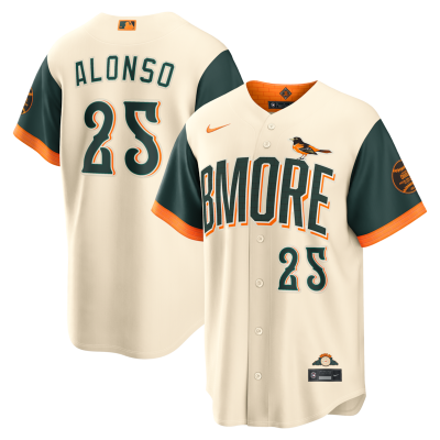 Pete Alonso Baltimore Orioles 2026 City Connect Stadium Jersey - Cream