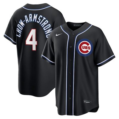 Pete Crow-Armstrong Chicago Cubs Fashion Replica Black Out Jersey