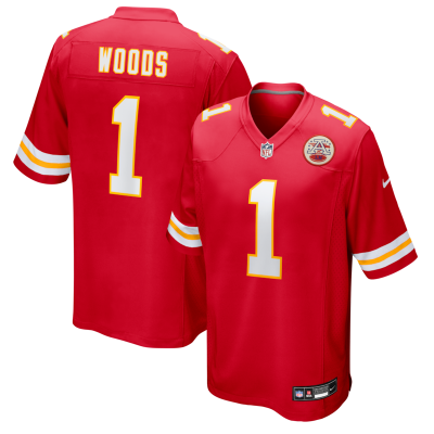 Peter Woods Kansas City Chiefs 2026 NFL Draft First Round Pick No. 29 Team Game Jersey - Red
